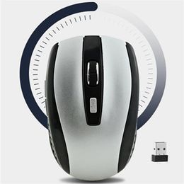 2 4G Optical Wireless Mouse USB Receiver Mouse Smart Sleep Energy-Saving Mice for Computer Tablet PC Laptop Desktop with 222y