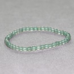 MG0030 Whole Green Aventurine Bracelet 4 mm Mini Gemstone Bracelet Women's Yoga Mala Beads Balance Jewelry2083
