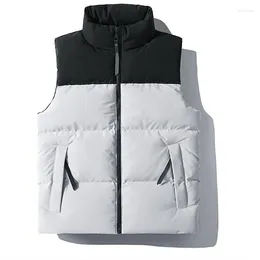 Men's Vests Vest Daily Wear Vacation Going Out Colour Block Outerwear Clothing Apparel Blue Yellow Khaki / Winter L-5XL