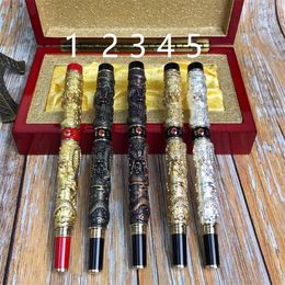 Designer Classic Fountain pens Top High quality Dragon carving Fluency in writing Business office ink signing pens