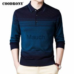 Men's T-Shirts COODRONY Brand Sweater Men Autumn Winter Turndown Collar Pullover Men Fashion Color Casual Pull Homme Knitwear Cloing C1130 J230721