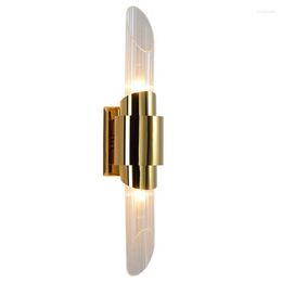 Wall Lamp Light Luxury Simple Minimalist Gold/Chrome Colour Villa Indoor Decor Modern Fashion E14 Glass Mounted