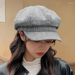 Berets Caps For Womens Octagonal Painter Hat Men Ladies Fashion Plaid Fiddler Sboy Outdoor Winter Casual Travel Hats