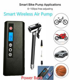 New wireless smart Inflator Air Pump With LED Light and LCD Display 150PSI Rechargeable Compressor Digita for Car Tyre Bicycle Tir245Z