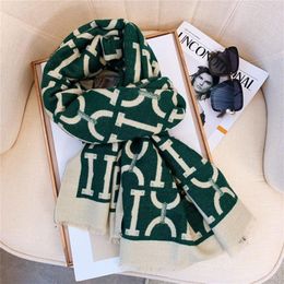 Winter Cashmere-blend material scarf long warm women's shawl with letter Printing H 180 70cm 5 colors scarves fashion design 2387