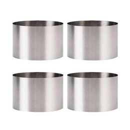 4Pcs Set 6 6 5 8 8 5cm Circular Stainless Steel Mousse Dessert Ring Cake Cookie Biscuit Baking Moulds Pastry Tools 210721181R