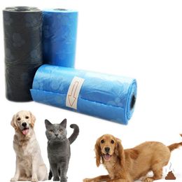 15Pcs Practical Pet Dog Waste Poop Bag Dispenser Trash Garbage Cat Doggy Poo Collection Bags219n