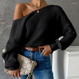 Women's Sweaters Spring Autumn Looples Sweater 2023 Collar Loose Casual White Blacj Fashion Cropped For Women