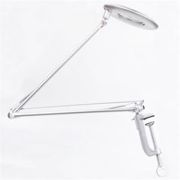 LED 8X Magnifier Lamp Swivel Arm Clip-on Table desk Light repair cosmetology Clamp Beauty Skincare Manicure Glass Lens Tattoo C10199p