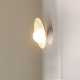 Wall Lamp Nordic Black And White Designer Postmodern Minimalist For Living Room Background Study Bedroom Night Light