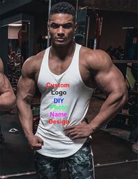 Men's Tank Tops Your OWN Design Brand Picture letters Custom Men DIY Cotton Tank Top Gym Bodybuilding Sleeveless Shirt Fitness Clothing 230720
