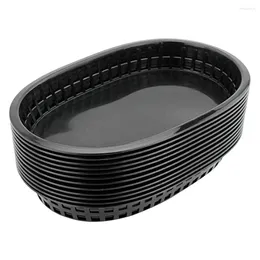 Dinnerware Sets 12 Pcs Filter Basket Trays Plastic Fruit Dishes French Bread Loaf Platter Dessert Go Containers