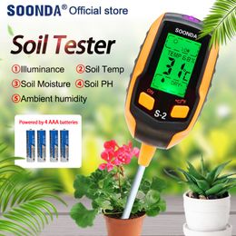 PH Meters 5 in 1 household potted pot soil tester pH detector acidity meter illuminance meter temperature hygrometer moisture meter 230721