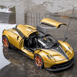 Transformation toys Robots 124 Pagani Huayra Dinastia Alloy Racing Car Model Diecast Metal Toy Sports High Simulation Sound and Light Kids Gifts 230721