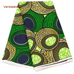 Fabric and Sewing Veritablewax Fan Pattern African Fabric By the Yard Polyester Material For Handsewing High Quality Cloth for Party Dress A-27 230721