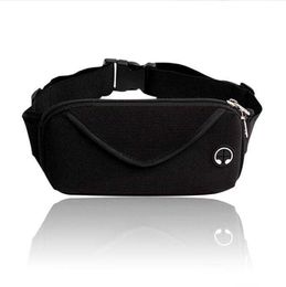 Outdoor Bags Women Men Waist Bag Gym Elastic Adjustable Strap Zipper Fanny pack with Earphone Hole hiking Travelling waistbag