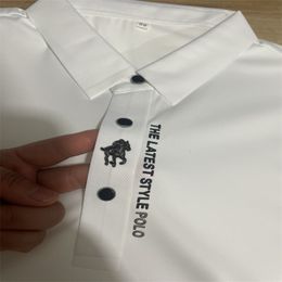 Men's Polos polo shirts for men Colour High Quality Short Sleeve Shirt Lapel Collar Men Fashion Casual No Trace Printingpolo shirts for men 230720