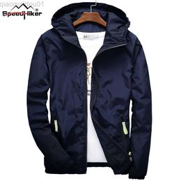 Men's Jackets Size 6XL 5XL 7XL 2023 Spring Autumn Young Men Windbreaker Hooded Jacket Slim Thin Clothing Top Quality Waterproof Plus Size K316 L230721