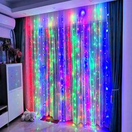 2x2 3x1 3x2 3x3 6x3m LED String Lights Christmas Fairy Lights garland Outdoor Home For Wedding Party Curtain Garden Decoration334j