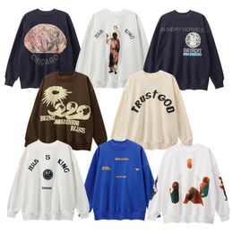 American Men Deisigners Crewneck Sweater Fog Letter Printing Hoodies Man Casual Sweatshirt cotton loose