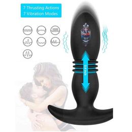 10 Frequency Remote Control Anal Plug Vibrators For Couple Wearable Dildo Female G Spot Stimulator Massager Masturbator 210630239P