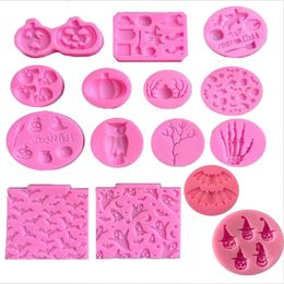 Halloween Horror Liquid Silicone Cake Mold Baking Fondant DIY Brickearth Modeling Tool