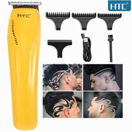 Clippers Trimmers HTC Boost USB Electric Hair Clippers Trimmers For Men Adults Kids Cordless Rechargeable Hair Cutter hine Professional x0728