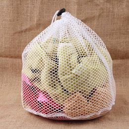 Laundry Bags Nylon Mesh Washing Underwear Bra Bag Basket Household Clean Organizer Drawstring Beam Port Cleaning 230721