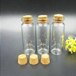 Wholesale Price 15ML Wishing Glass Bottle Drifting Bottle 05OZ with Wood Stopper Mini Glass Bottle Free Shipping Glass Container Pdhou
