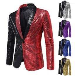 Men's Suits 2023European And American Performance Dress Colour Sequin Suit Nightclub Wear Host Studio Coat Wholesale European Code