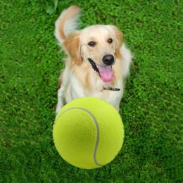 Giant Tennis Ball For Pet Chew Toy Big Inflatable Tennis Ball Signature Mega Jumbo Pet Toy Ball Supplies Outdoor Cricket293D