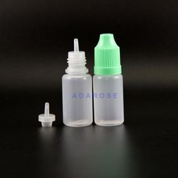 100 Pcs 8 ML LDPE Child Safe Plastic Dropper Bottles With child-resistant Caps & Tips Squeeze long nipple262h