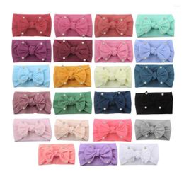 Hair Accessories Baby Girls Lovely Bow Hairband Elastic Wide Headband Stretch Knot Bandanas Turban Headdress