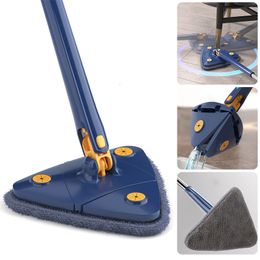 Mops Triangle Mop 360 Rotatable Extendable Adjustable 110 Cm Cleaning For Tub Tile Floor Wall Deep 230721