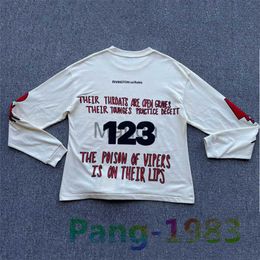 Men's T-Shirts Rice Apricot RRR123 Long Sleeves T Shirt Autumn Men Women 11 erior Quality Pyon Foam Printed Round Ne RRR123 Tshirt Top J230721
