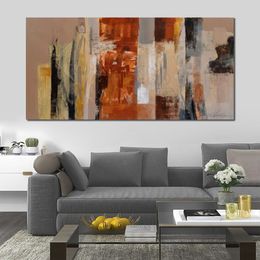 Colourful Abstract Painting on Canvas Urban Morning Art Unique Handcrafted Artwork Home Decor