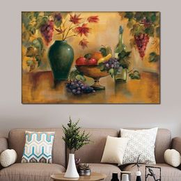 Colourful Abstract Painting on Canvas Autumn Hues Art Unique Handcrafted Still Life Artwork Home Decor