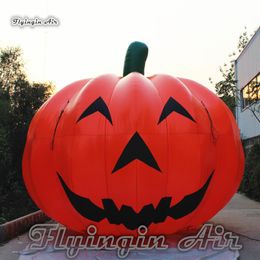 Outdoor Halloween Inflatable Pumpkin Head Replica 5m Width Personalized Large Blow Up Evil Smiling Pumpkin Balloon For Garden And 310t