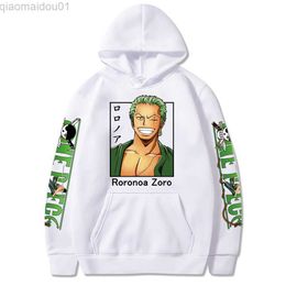 Men's Hoodies Sweatshirts Anime One Piece Roronoa Zoro Printed Men Women Hoodie Streetwear Casual Sweatshirts L230721