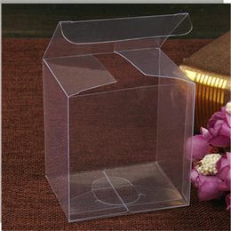 50pcs PVC Box Clear Plastic Packaging Boxes with Hang Hole Small Craft Gift Transparent Package Box215L