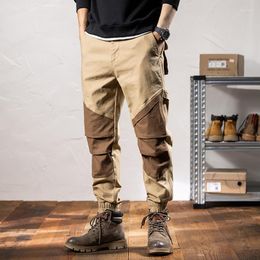Calças masculinas Cargo Pant Harajuku Hip Hop Harem Calças de marca de luxo exclusivas Streetwear In Stackes Calças de moletom largas pretas