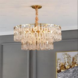 Das neue Design Kristallglas Kronleuchter Luxus Gold LED Kronleuchter Pendelleuchten Lichter Beleuchtung für Wohnzimmer Dekoration299i