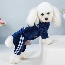 Fashion Pet Dog Clothes for Dogs Letter Print Coat Hoodie Sweatshirt Small Dog Clothing Cartoon Pets Clothing Bodysuit Y0107213W