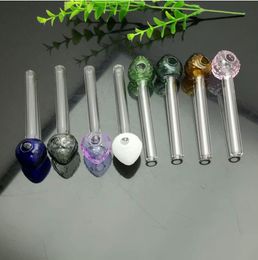 Coloured Strawberry Head Glass Direct Burning Pot Wholesale Bongs Oil Burner Pipes Water Pipes Glass Pipe Oil Rigs Smoking