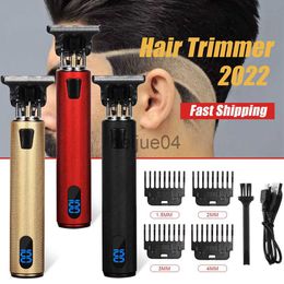 Clippers Trimmers T9 Electric Hair Clipper Hair Trimmer For Men Hair Cut Rechargeable Electric Shaver Beard Barber Hair Cutting hine For Men x0728