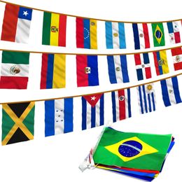 Banner Flags Anley Latin America 21 Countries String for International Events Assorted Latino Flag Banners 30 Ft 230721