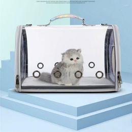 Cat Carriers Backpack Carriertransparent Laser Bag Pet Out Cage Portable Handbags Products Carrier Travel Accessories Supplies