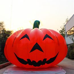 4 5m High Giant Inflatable pumpkin with LED light for 2020 Outdoor Halloween Concert nightclub Stage Decoration2885