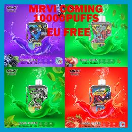 MRVI COMING 10000 10K Disposable Vape Pen E Cigarette Device With 650mAh Battery 19ml Pod Prefilled Catridge rechargeable EU Free