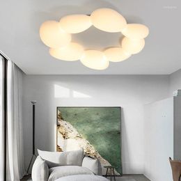 Ceiling Lights Clouds Shape LED 3 Color Temperature Dimming Living Room Dining Luminaire Suspension White Style